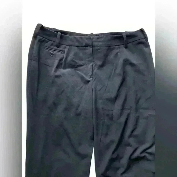 Sandro Wide Leg Cropped Black Trouser Pants - Picture 2 of 6